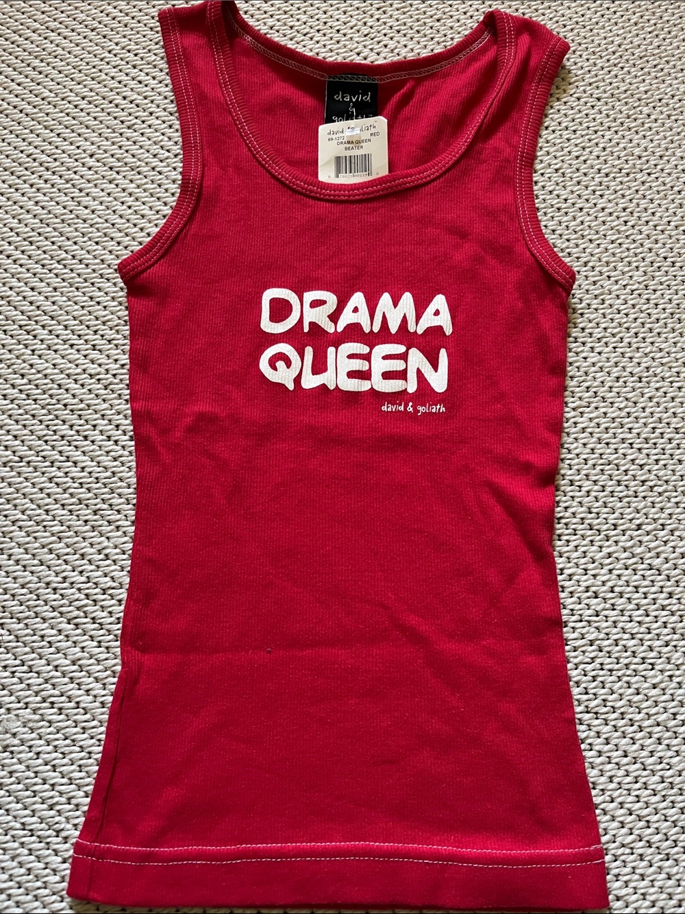 Tank Drama Queen womens new size S David & Goliath